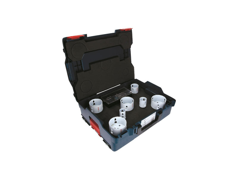 Bosch hole saw set 16-86mm w/drill l-boxx powerch