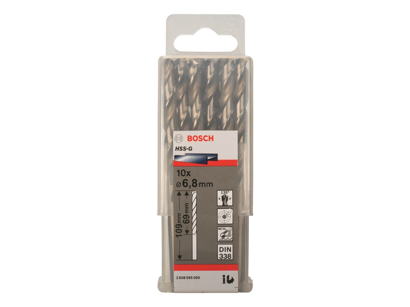 Bosch METALBOR HSS-G 6.8X101MM 10 STK