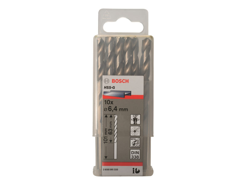 Bosch METALBOR HSS-G 6.4X101MM 10 STK