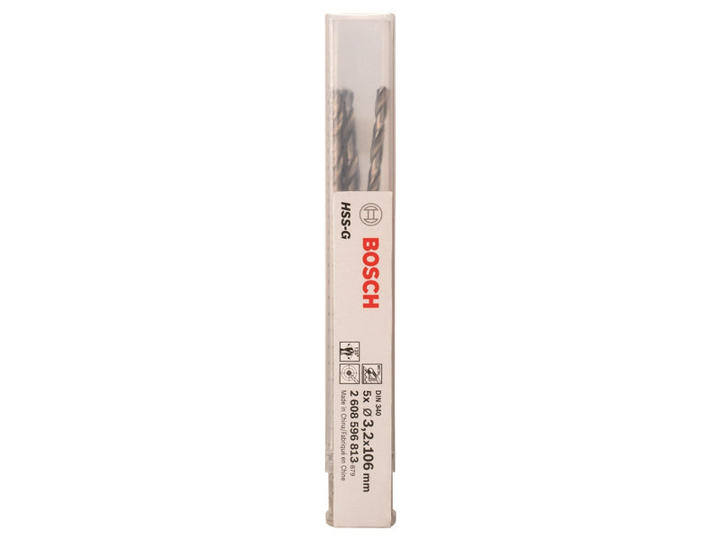Bosch METALBOR HSS-G LANG 3.2X66X100MM 5 STK
