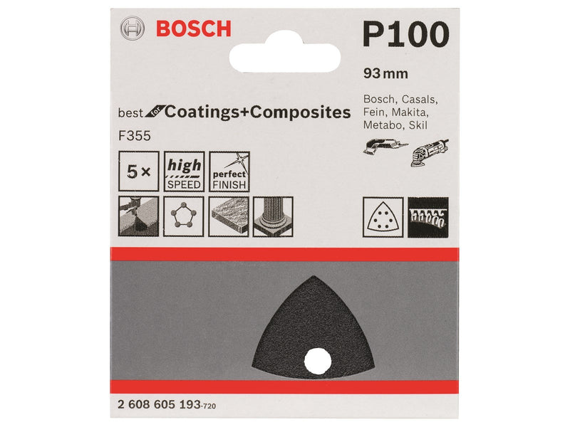 Bosch SLIBEBLAD DELTA BS 93MM K100 5STK