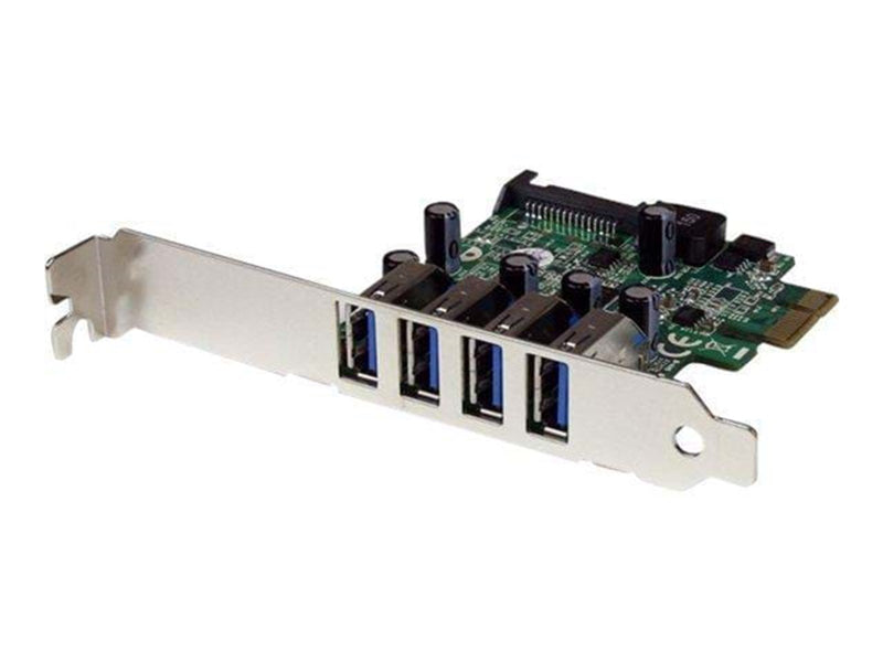 StarTech.com 4 Port PCI Express PCIe SuperSpeed USB 3.0 Kontroller Card Adapter mit SATA Strom