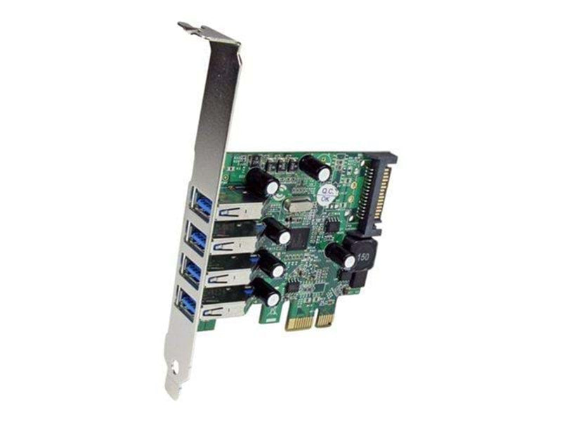 StarTech.com 4 Port PCI Express PCIe SuperSpeed USB 3.0 Kontroller Card Adapter mit SATA Strom