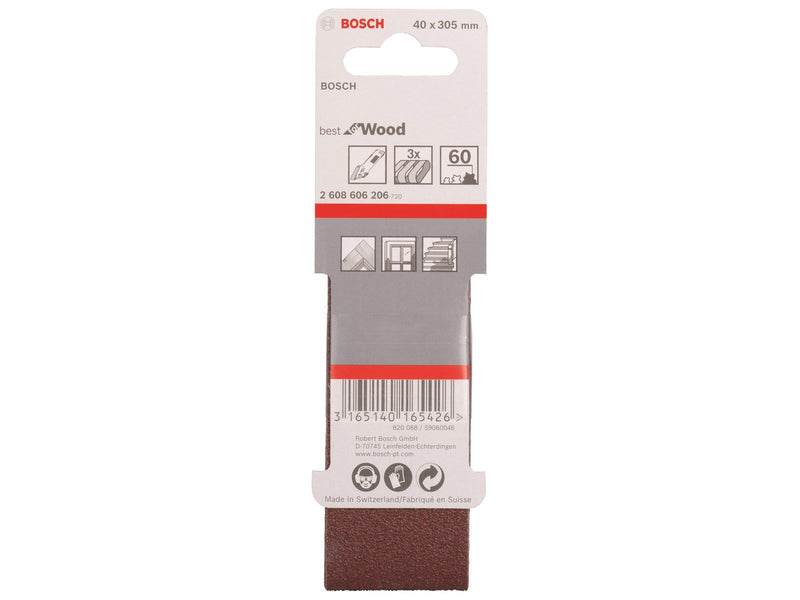 Bosch SLIBEBÅND 40X305MM K60 3STK