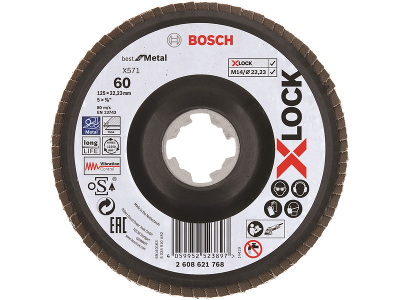 Bosch LAMELSLIBESKIVE XLOCK SKRÅ BFM 125MM K60