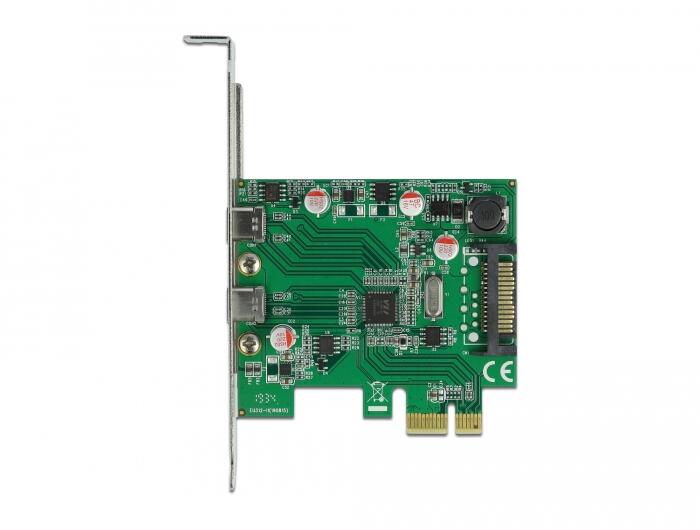 DeLOCK PCI Express x1 Karte zu 2 USB 3.2 Gen 1 Type-C