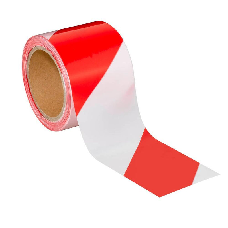 tesa Signal Absperrband 80 mm x 100 m rot, weiß