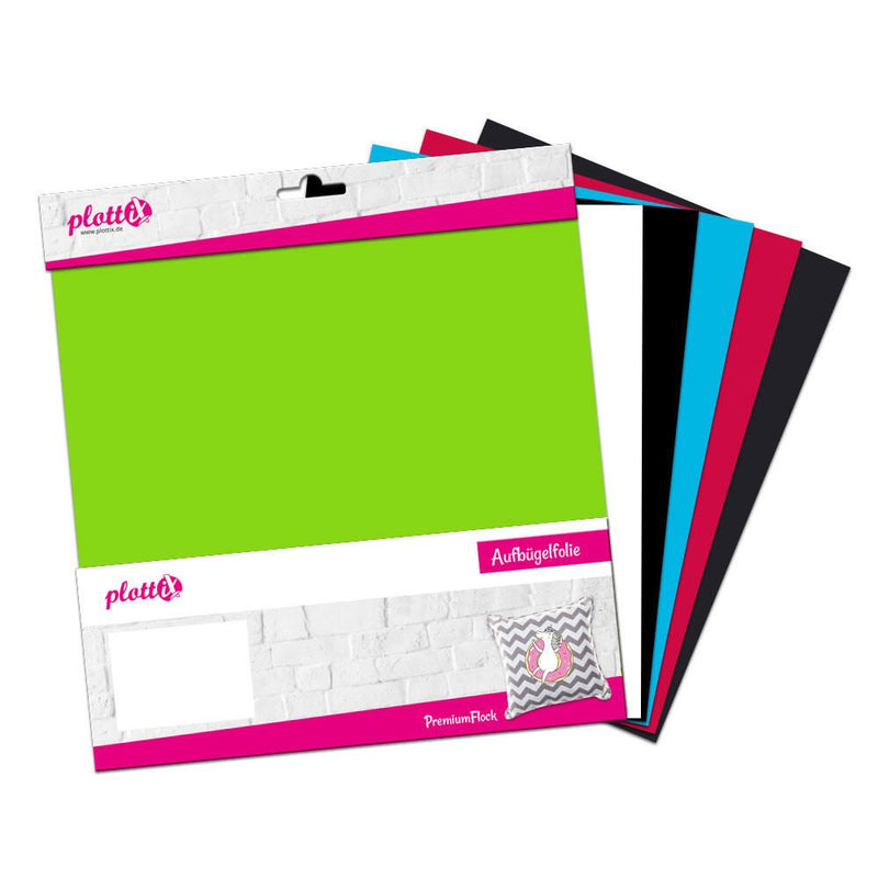plottiX PremiumFlock Bundle 1 - 6 Stück (30 cm x 30 cm)