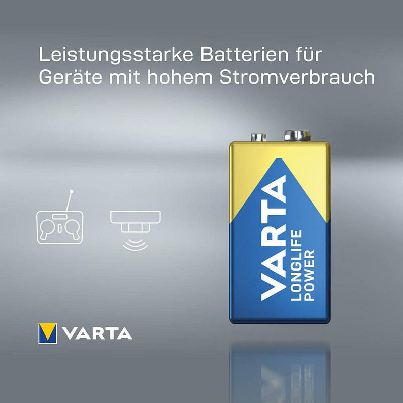 VARTA Batterie LONGLIFE Power E-Block Alkalisch - 550 mAh - 9,0 V