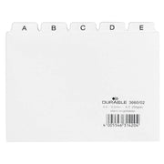 DURABLE Karteikartenregister DIN A6 quer A-Z - weiß