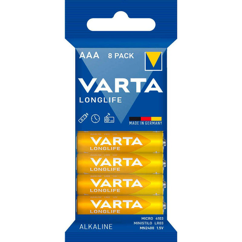 VARTA Batterien LONGLIFE Micro AAA 1,5 V - 8 Stück