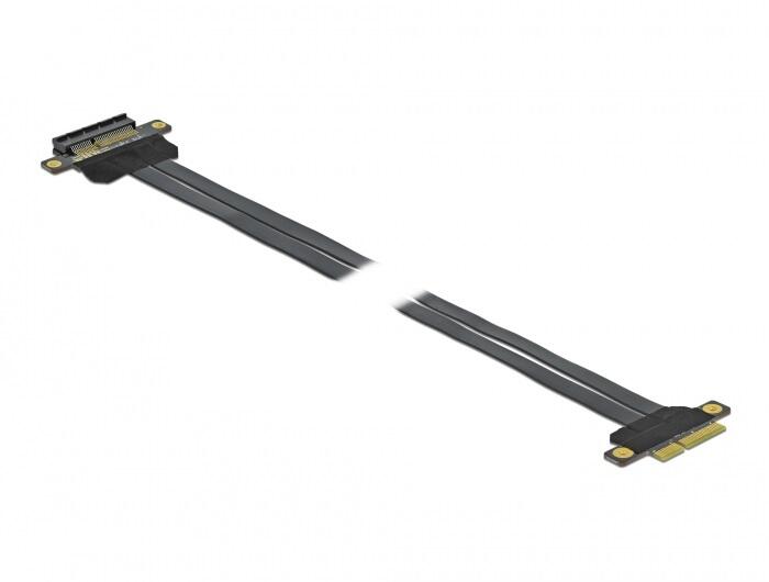 DeLOCK Riser Karte PCI Express x4 zu x4 mit flexiblem Kabel 30 cm