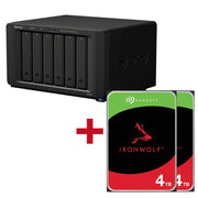 Synology DiskStation DS1621+ 6 Einschübe NAS-Server Leergehäuse + 8TB Seagate Ironwolf SATA 3.5' HDD (2x 4TB)