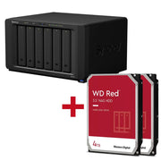 Synology DiskStation DS1621+ 6 Einschübe NAS-Server Leergehäuse + 8TB WD Red SATA 3.5' HDD (2x 4TB)
