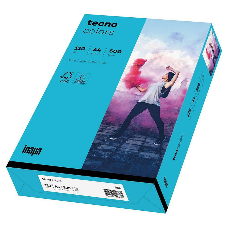tecno Kopierpapier colors blau DIN A4 120 g/qm - 250 Blatt