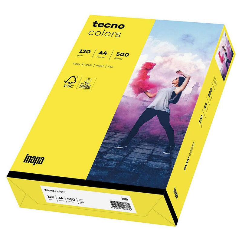 tecno Kopierpapier colors gelb DIN A4 120 g/qm - 250 Blatt