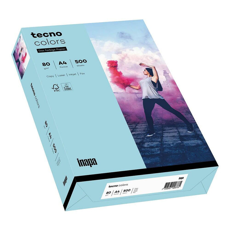 tecno Kopierpapier colors mittelblau DIN A4 80 g/qm - 500 Blatt