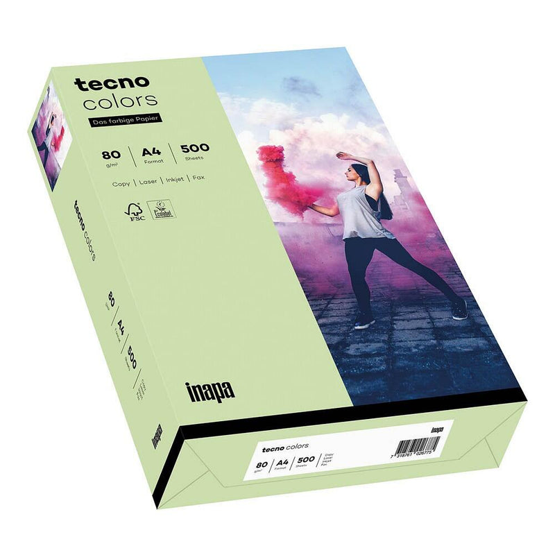 tecno Kopierpapier colors mittelgrün DIN A4 80 g/qm - 500 Blatt
