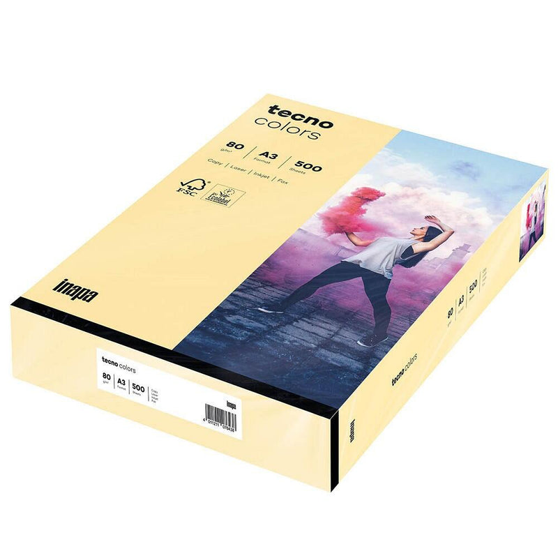 tecno Kopierpapier colors chamois DIN A3 80 g/qm - 500 Blatt