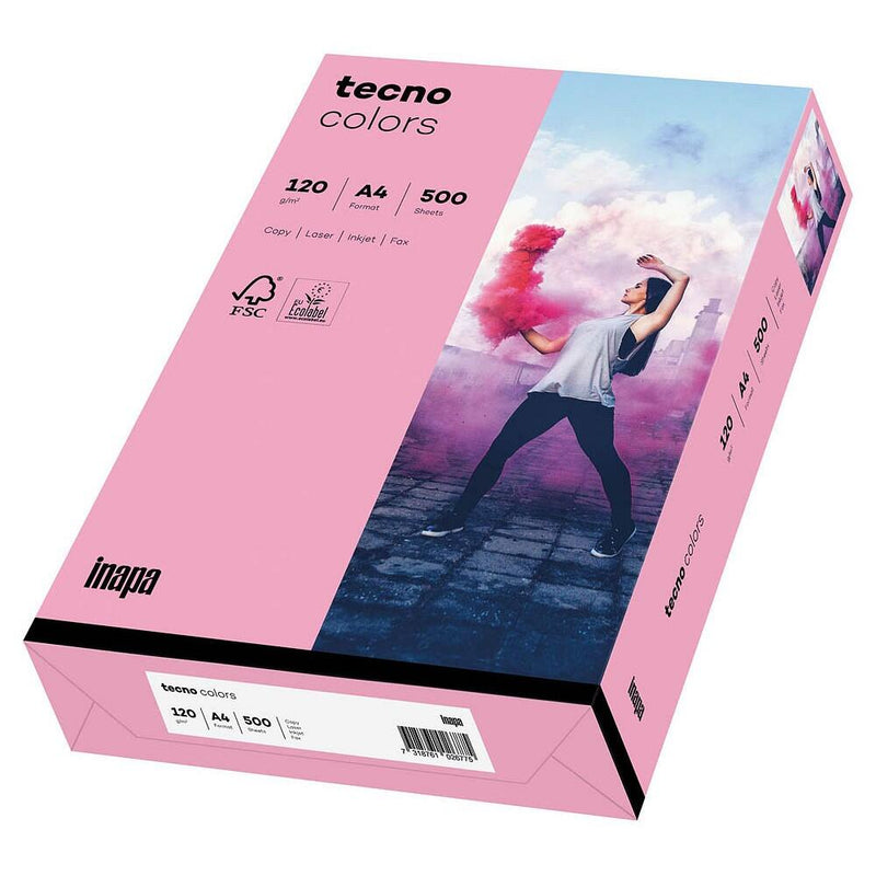 tecno Kopierpapier colors rosa DIN A4 120 g/qm - 250 Blatt