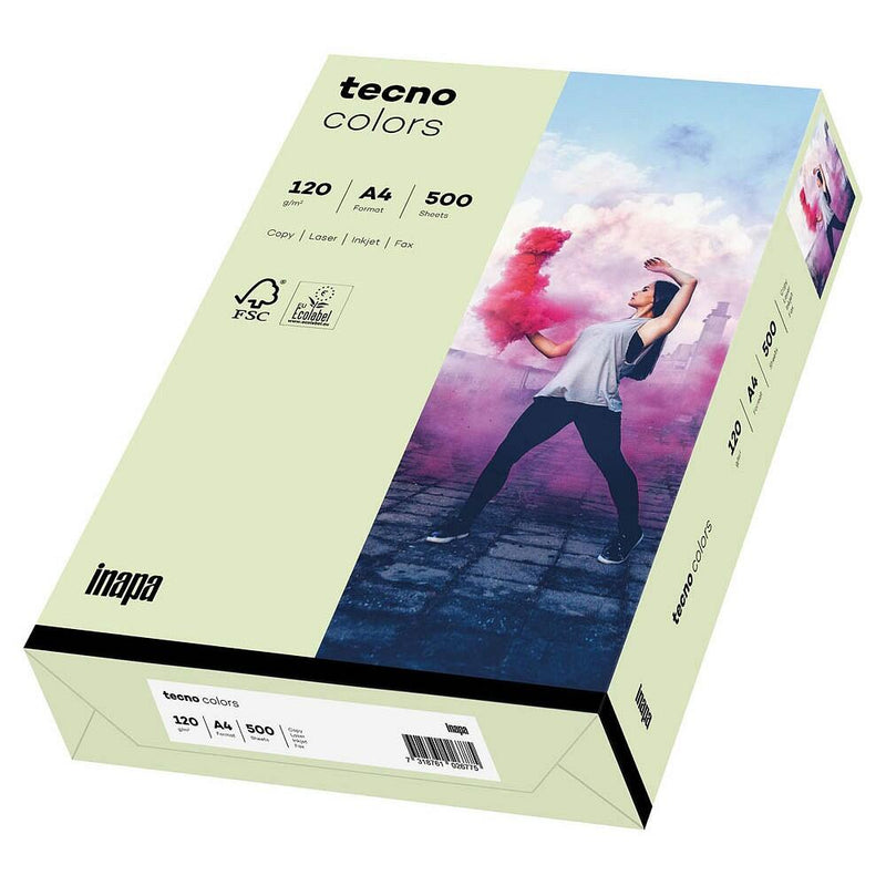 tecno Kopierpapier colors hellgrün DIN A4 120 g/qm - 250 Blatt