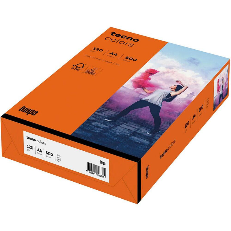 tecno Kopierpapier colors intensivorange DIN A4 120 g/qm - 250 Blatt