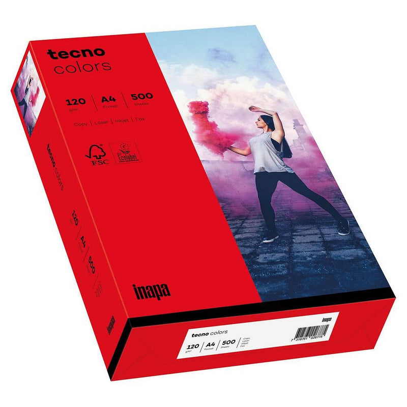tecno Kopierpapier colors intensivrot DIN A4 120 g/qm - 250 Blatt