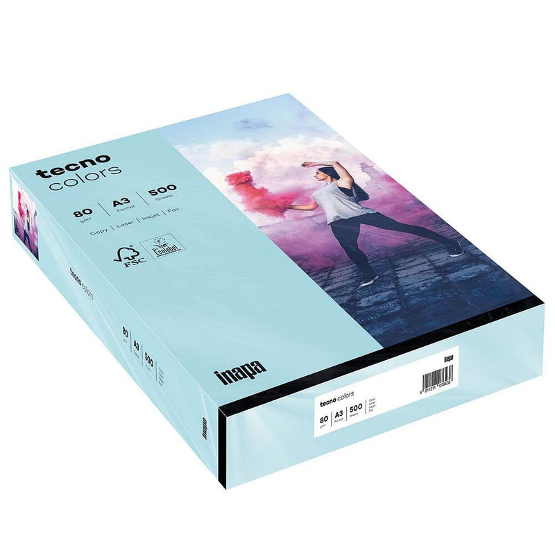 tecno Kopierpapier colors mittelblau DIN A3 80 g/qm - 500 Blatt