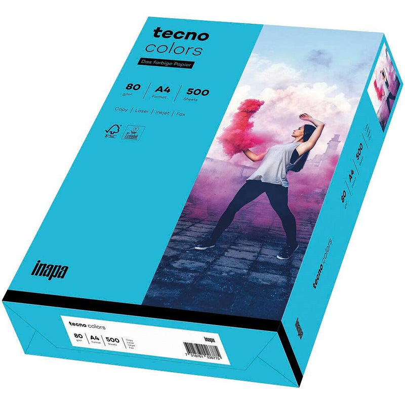 tecno Kopierpapier colors blau DIN A4 80 g/qm - 500 Blatt