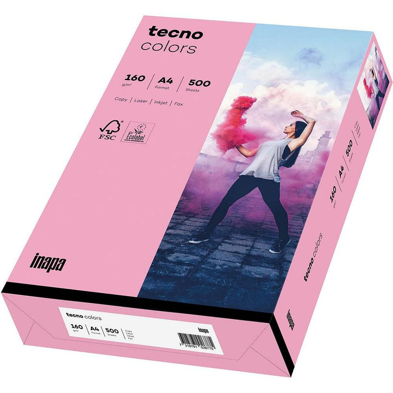 tecno Kopierpapier colors rosa DIN A4 160 g/qm - 250 Blatt