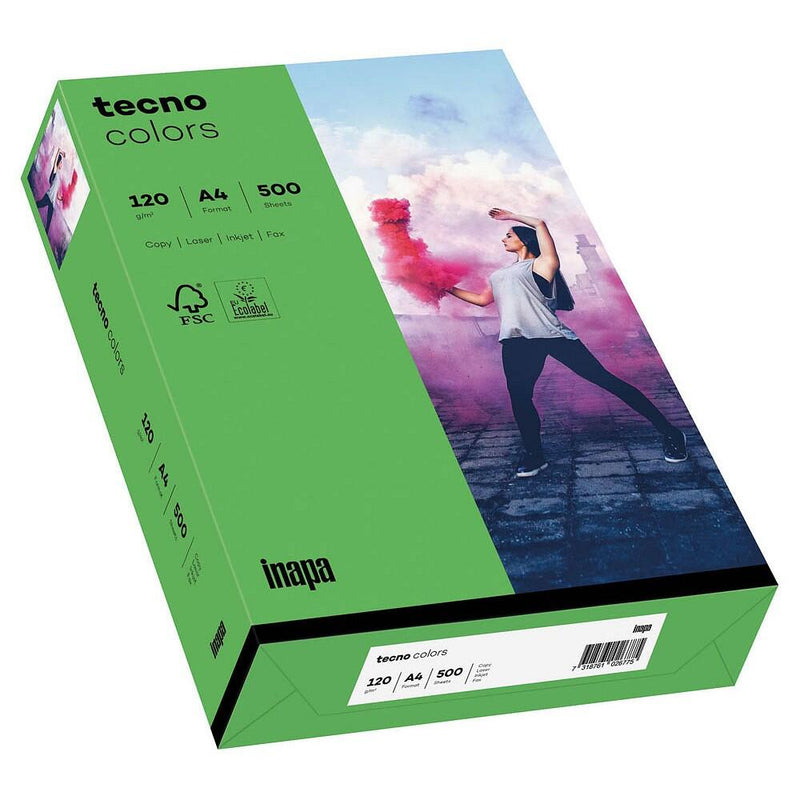 tecno Kopierpapier colors intensivgrün DIN A4 120 g/qm - 250 Blatt
