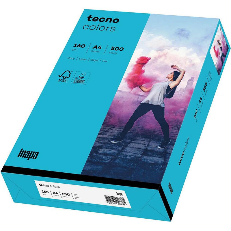 tecno Kopierpapier colors blau DIN A4 160 g/qm - 250 Blatt