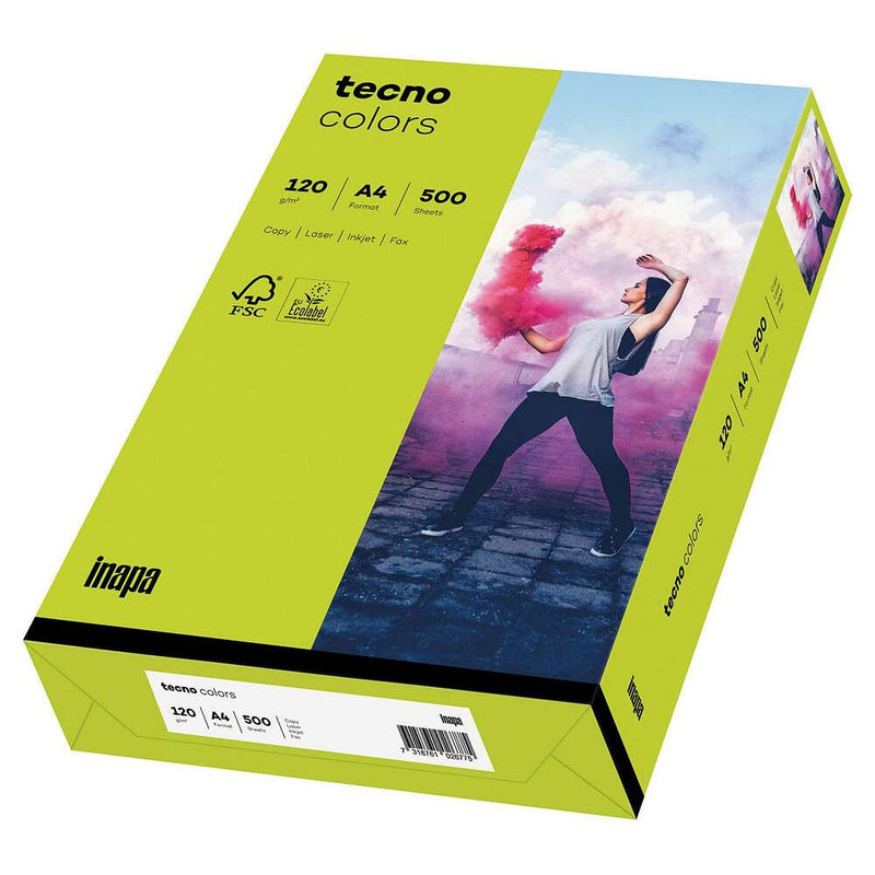 tecno Kopierpapier colors leuchtend grün DIN A4 120 g/qm - 250 Blatt