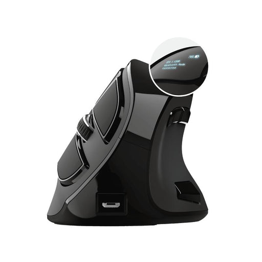 Trust Voxx Wiederaufladbare ergonomische Drahtlos-Maus - Schwarz