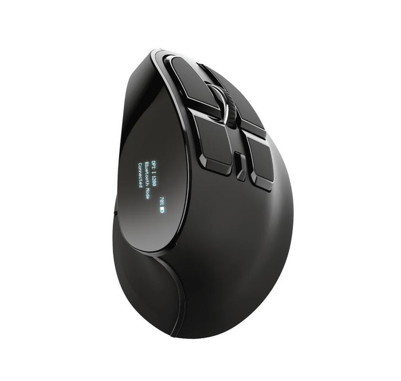 Trust Voxx Wiederaufladbare ergonomische Drahtlos-Maus - Schwarz