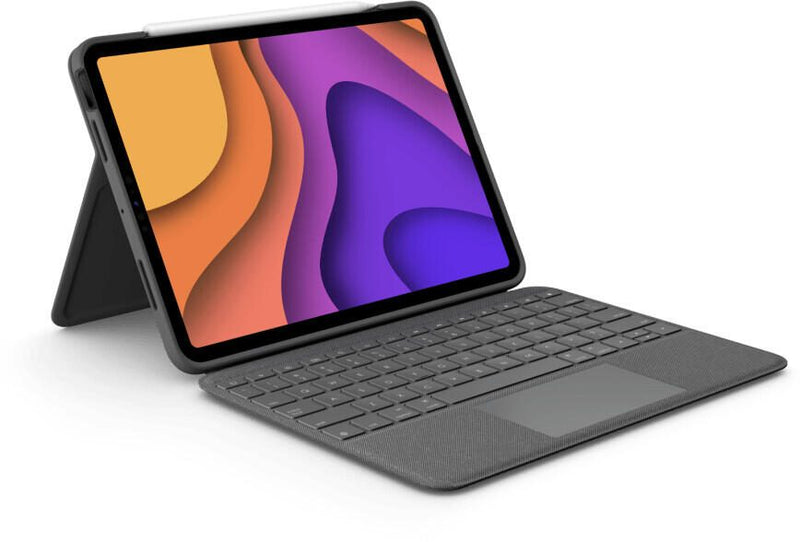 Logitech Folio Touch Tastatur und Foliohülle mit Trackpad oxford grey