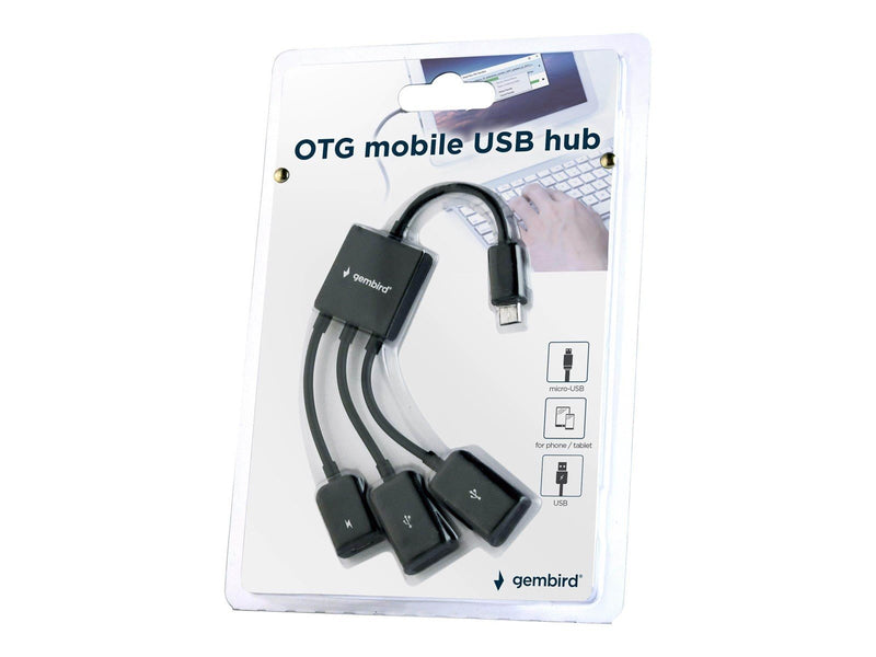 Gembird UHB-OTG-02 - hub - 2 ports USB-Hubs - 2 - Schwarz