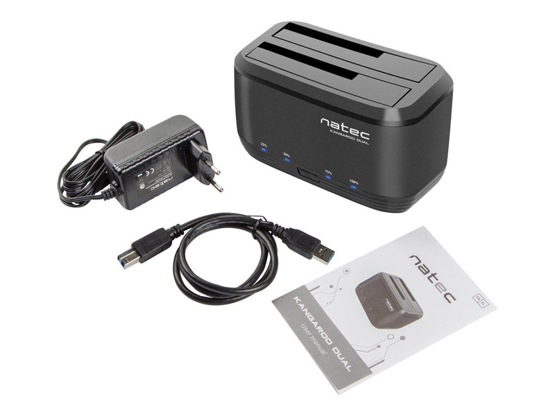 Natec Kangaroo DUAL - HDD docking station - SATA 6Gb/s - USB 3.0