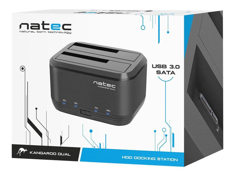Natec Kangaroo DUAL - HDD docking station - SATA 6Gb/s - USB 3.0