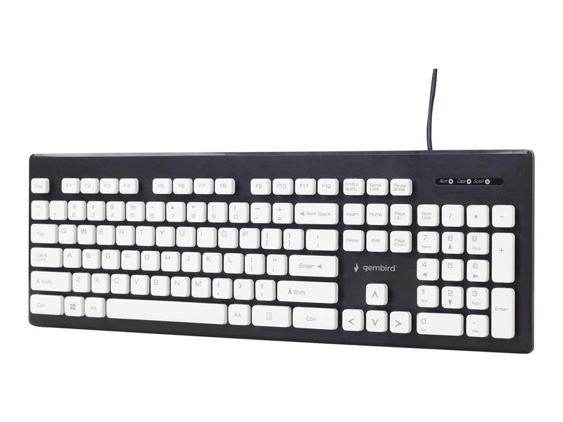 Gembird KB-CH-01 Chocolate - keyboard - US - black - Tastaturen - Englisch - US - Weiss