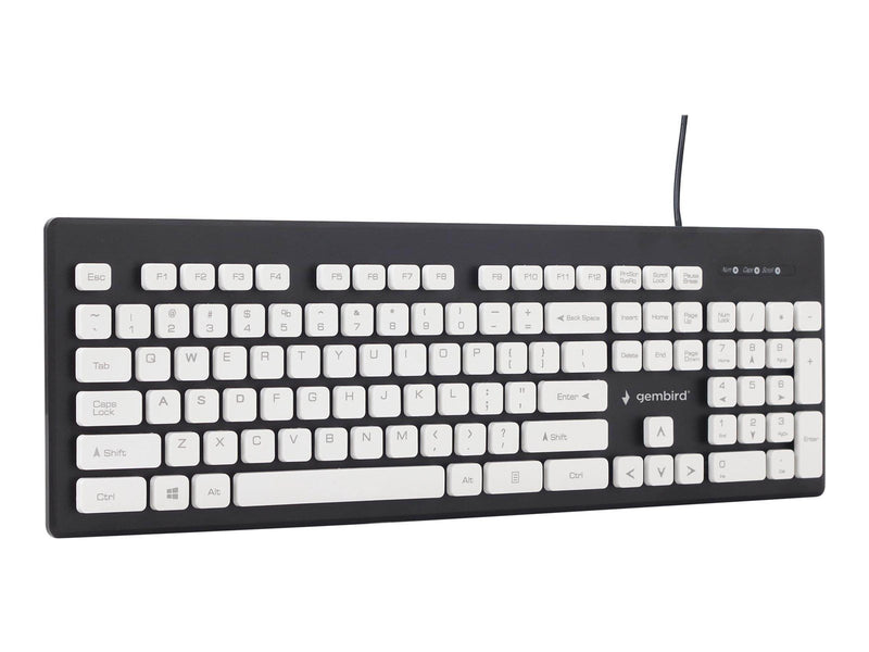 Gembird KB-CH-01 Chocolate - keyboard - US - black - Tastaturen - Englisch - US - Weiss