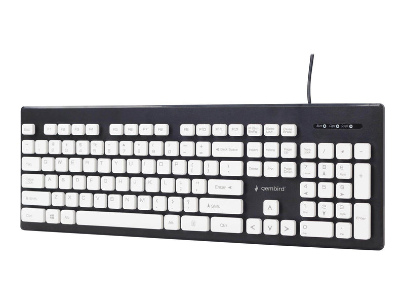 Gembird KB-CH-01 Chocolate - keyboard - US - black - Tastaturen - Englisch - US - Weiss