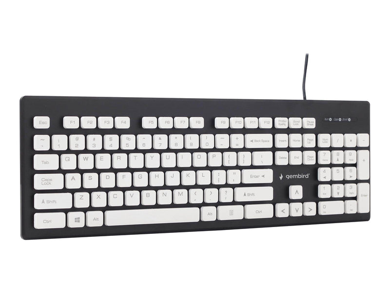 Gembird KB-CH-01 Chocolate - keyboard - US - black - Tastaturen - Englisch - US - Weiss