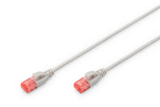 DIGITUS Patch-Kabel Slim RJ-45 (M) zu RJ-45 (M) 2.5m Kupfer U/UTP Cat 6 grau (DK-1617-025S)