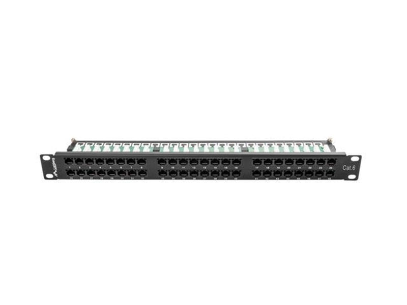 Lanberg PPU6-1048-B 48-Port 1U 19" Cat.6 UTP Patch Panel Black