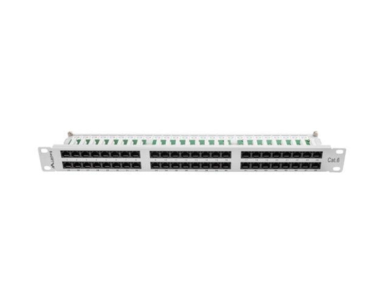 Lanberg PPU6-1048-S 48-Port Patch Panel 1U 19" Cat6 Grey RAL7035
