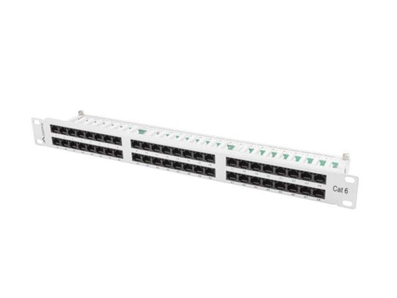 Lanberg PPU6-1048-S 48-Port Patch Panel 1U 19" Cat6 Grey RAL7035