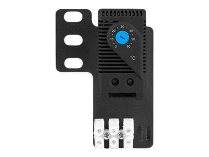 Lanberg AK-1505-B Closed Loop Thermostat 10A for Rack Cabinets with 19" Ear and Terminal Block Black