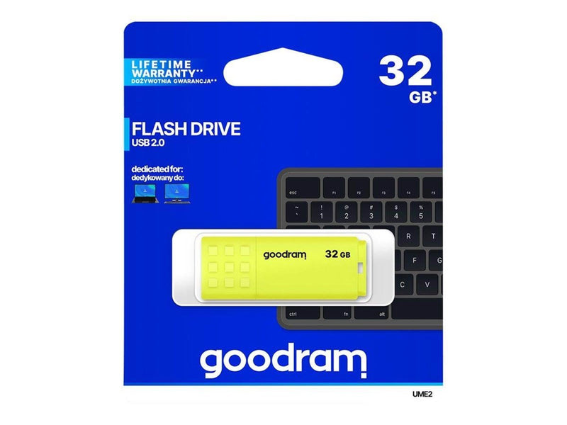 GOODRAM Pendrive UME2 32GB USB 2.0 Zólty - 32GB - USB-Stick