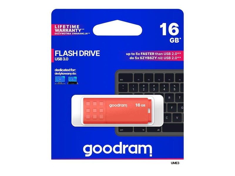 GOODRAM Pendrive UME3 16GB USB 3.0 Pomaranczowy - 16GB - USB-Stick